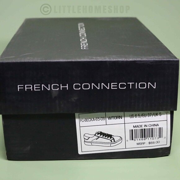 NEW!  French Connection Becka Sneakers in White, Orange, Size 6.5 - Picture 9 of 9